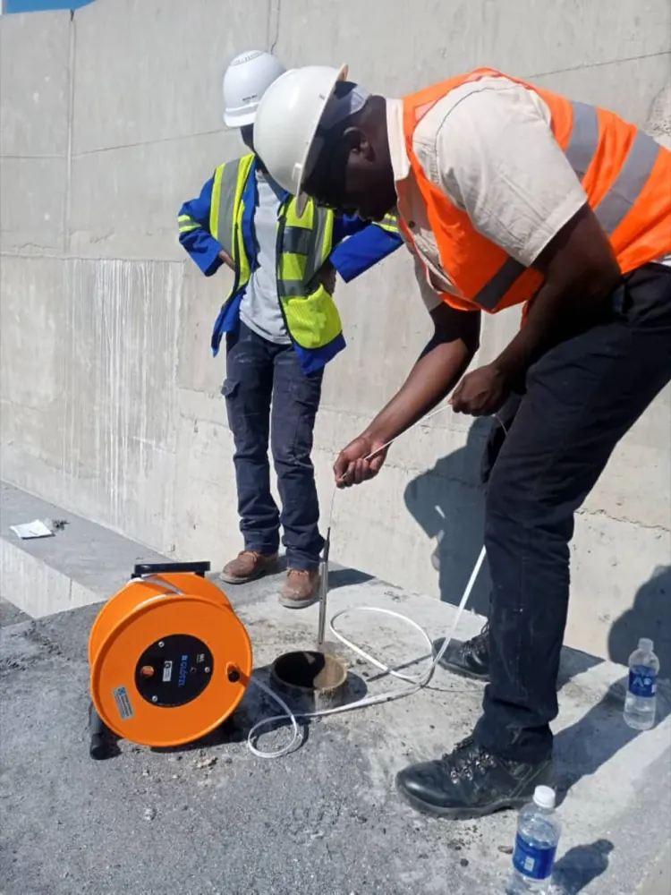 Instrumentation on the Kariba dam crest